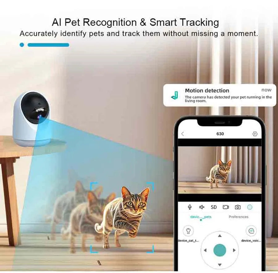 2K Smart Laser Pet Camera Interactive Adjustable Mode Electric Cat Toy