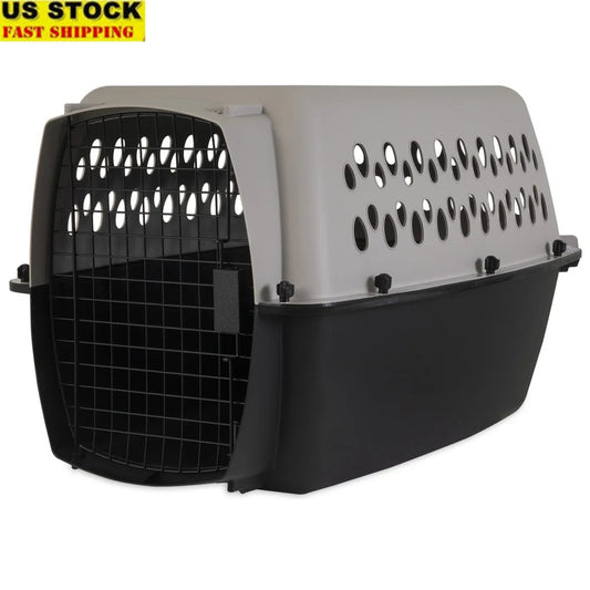 XMSJ Durable Plastic Dog Kennel Portable Travel Crate
