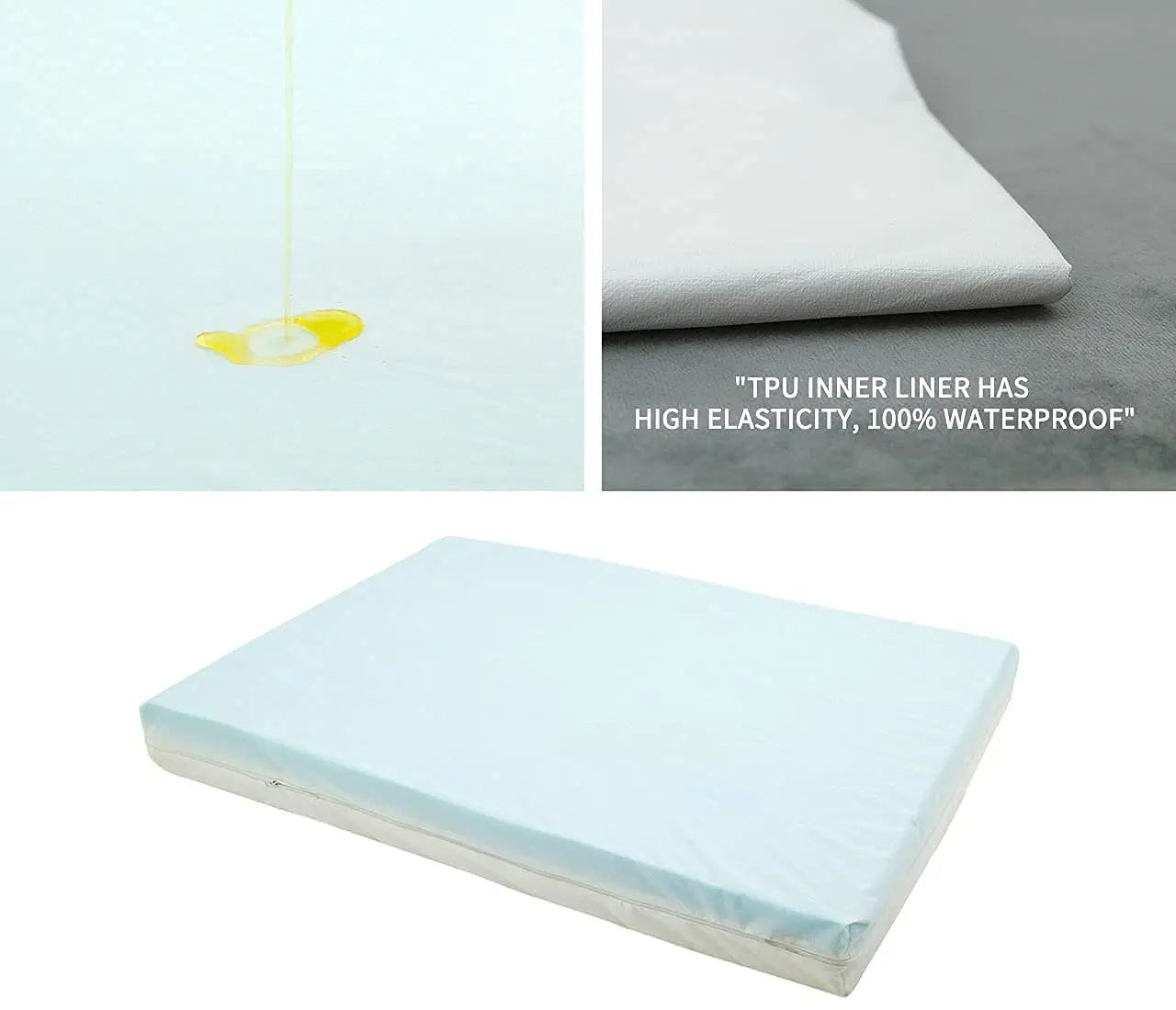 Orthopedic Waterproof Dog Bed with Removable Cover and Anti-Slip Bottom