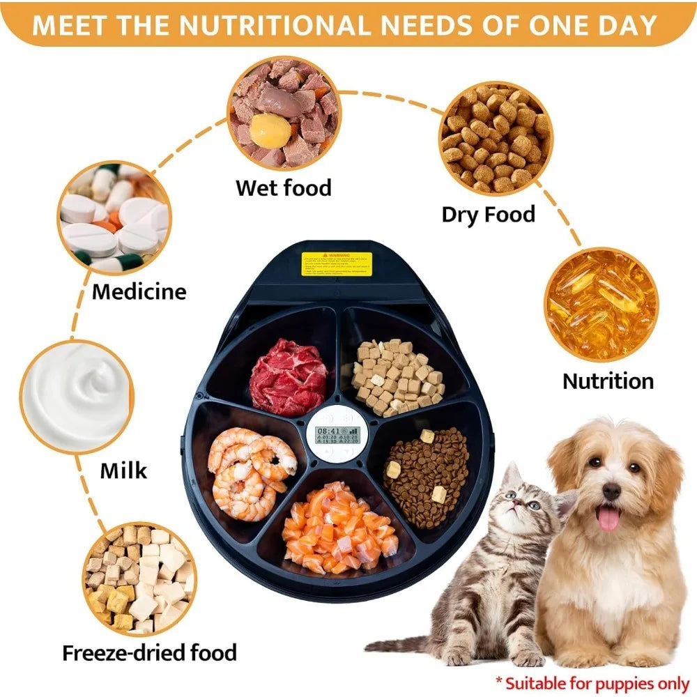 Hign Concerned Cat Wet Food Auto Feeder With Cooling Timer
