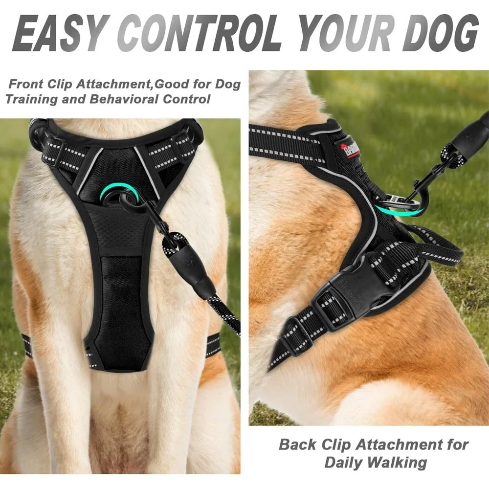 No Pull Dog Harness for Large Dogs with Reflective Heavy Duty Design and Handle