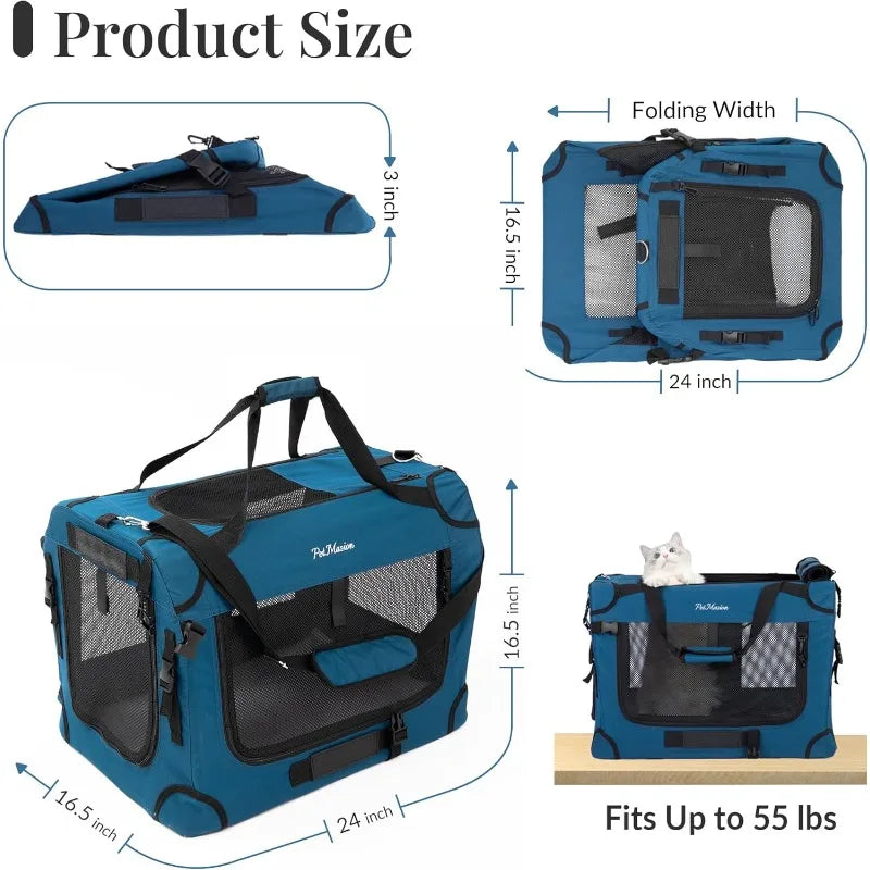 Extra Large Cat Carrier For Two Cats Collapsible Soft Sided
