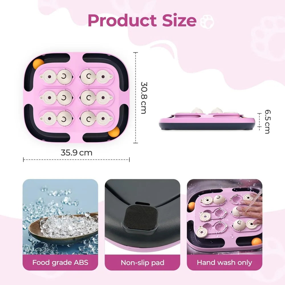 For-The-Luv-Of-Pets-Store Cat Puzzle Toy 2 In 1 Track Ball