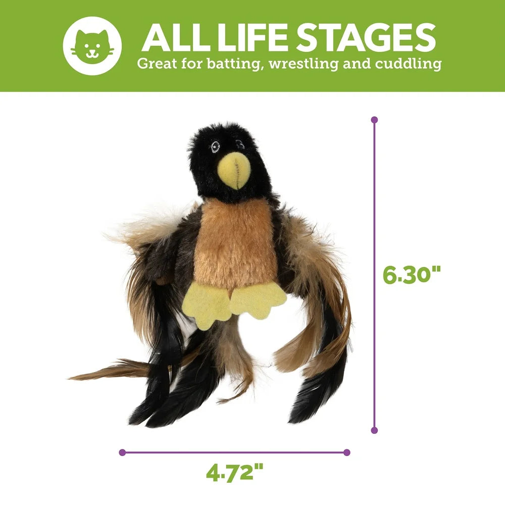 XMSJCN Catnip Plush Bird Toy With Realistic Sounds