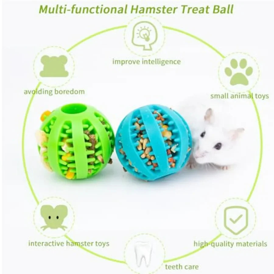 Hign-concerned Foraging Ball Puzzle Set Of 2 For Small Pets