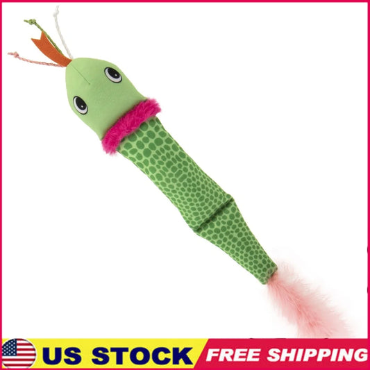 XMSJCN Crinkle Plush Kicker Cat Toy With Catnip Tail