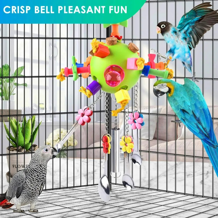 Hign-Concerned Interactive Bird Toys With Pull Spoons