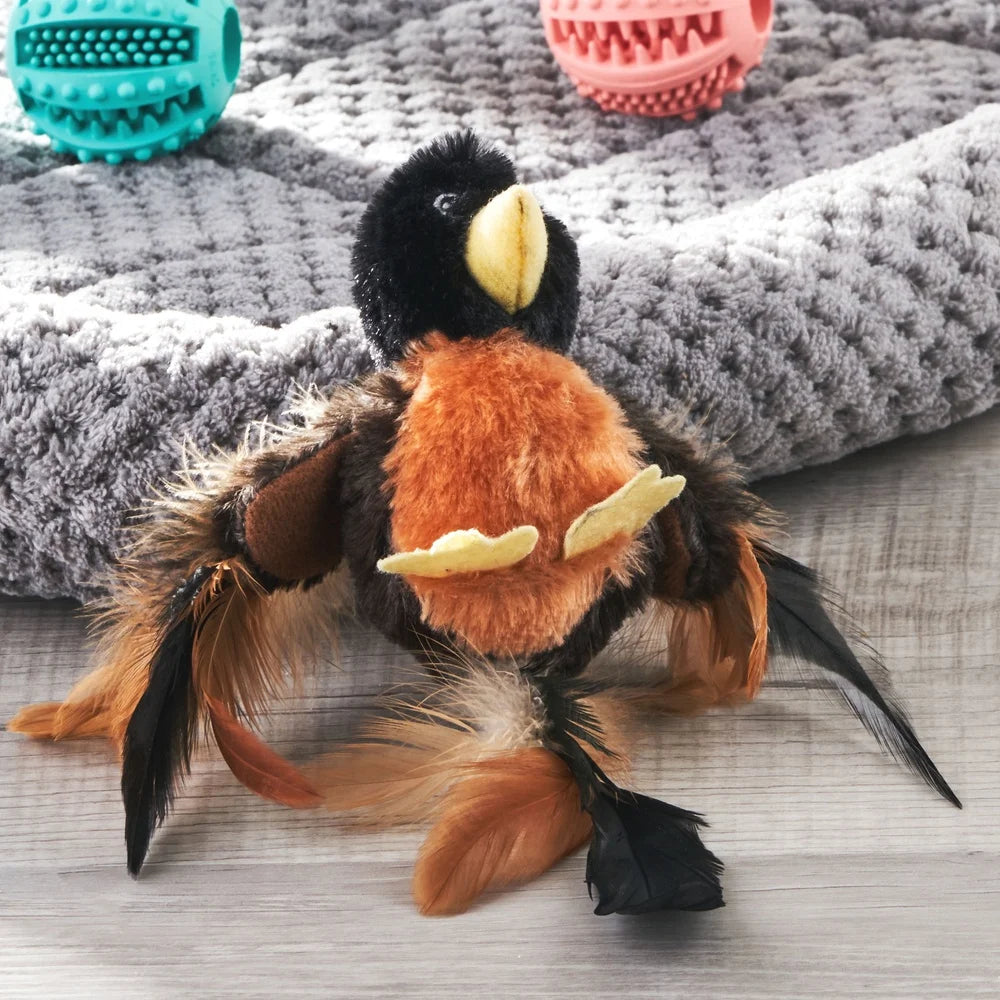 XMSJCN Catnip Plush Bird Toy With Realistic Sounds