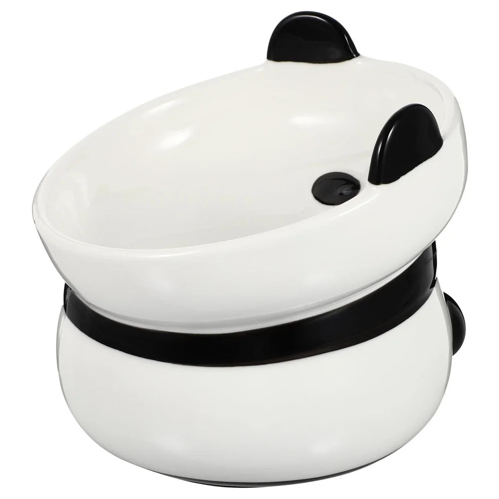 Elevated Ceramic Pet Feeder Bowl for Dogs and Cats Easy Clean Stable Base