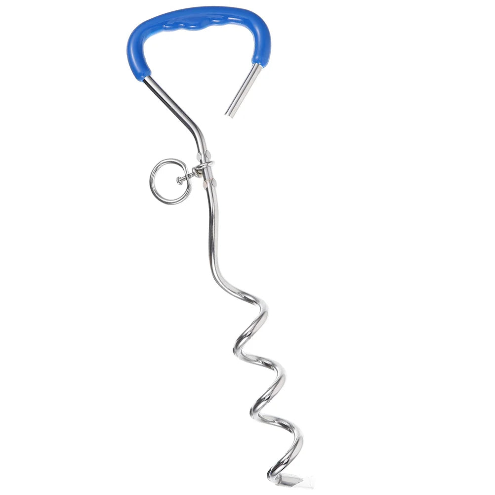 Heavy Duty Metal Spiral Dog Tie Out Stake for Large Dogs Camping and Garden