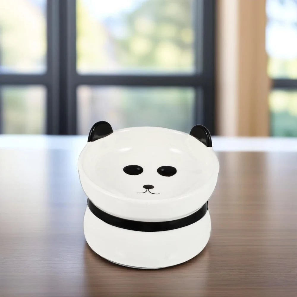 Elevated Ceramic Pet Feeder Bowl for Dogs and Cats Easy Clean Stable Base