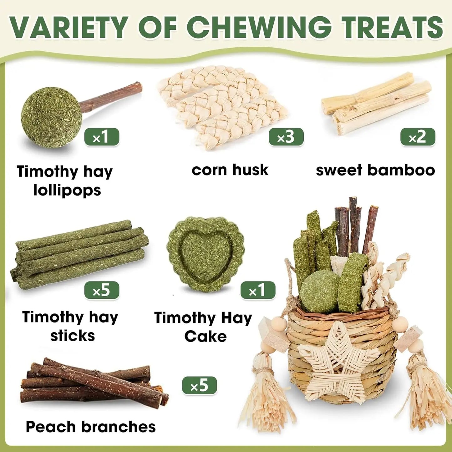 Hign Concerned Natural Reedgrass Chew Toy Basket Hanging