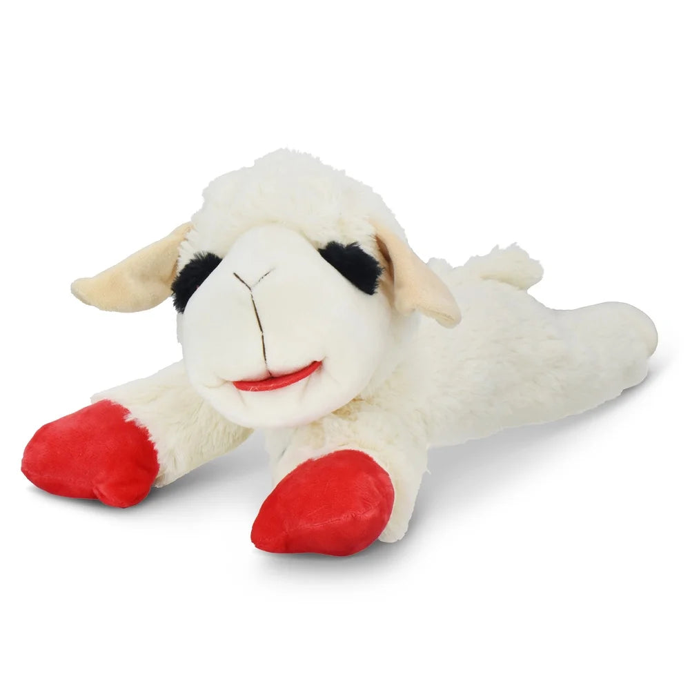 Jumbo Lamb Chop Plush Dog Toy with Squeaker for All Dog Sizes 18 Inches