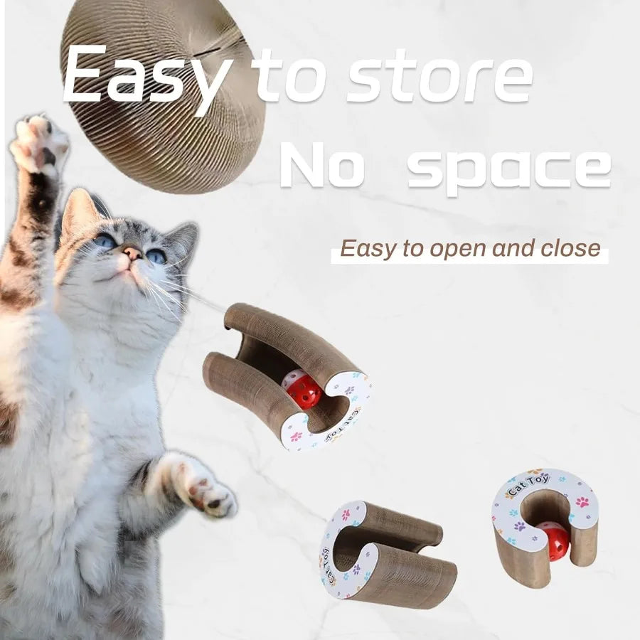 Kitty Kurlz Foldable Cat Scratching Board Duo Toy Sets