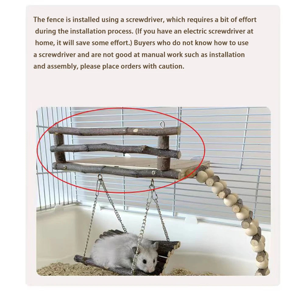 Hign Concerned Chemical Hamster Climbing Toys Natural Wood