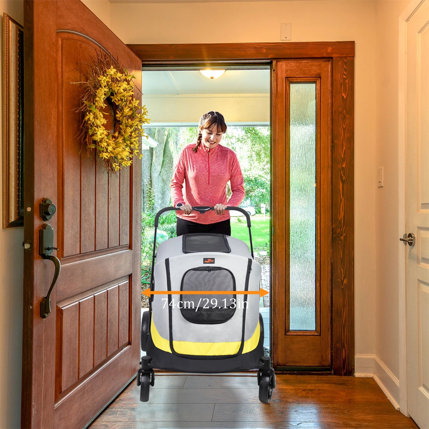 One Click Foldable Pet Stroller For Dogs And Cats Carrier