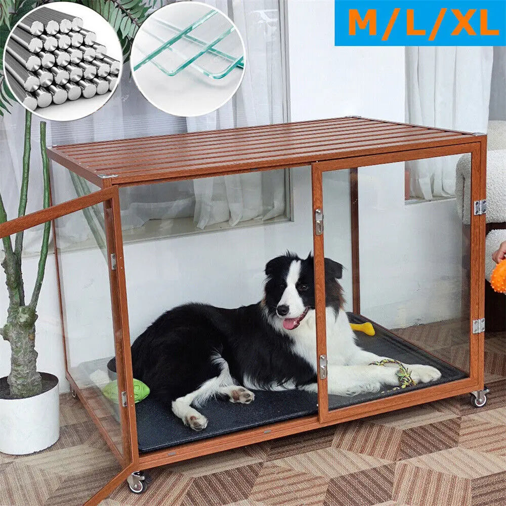Hign Concerned Extra Spacious Dog Cage With Lockable Casters