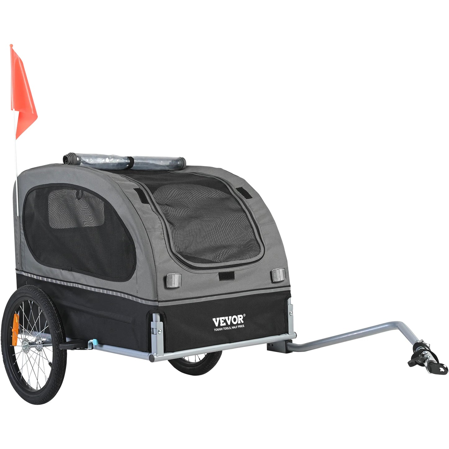 SucceBuy Dog Bike Trailer Collapsible Carrier Cart Wheels