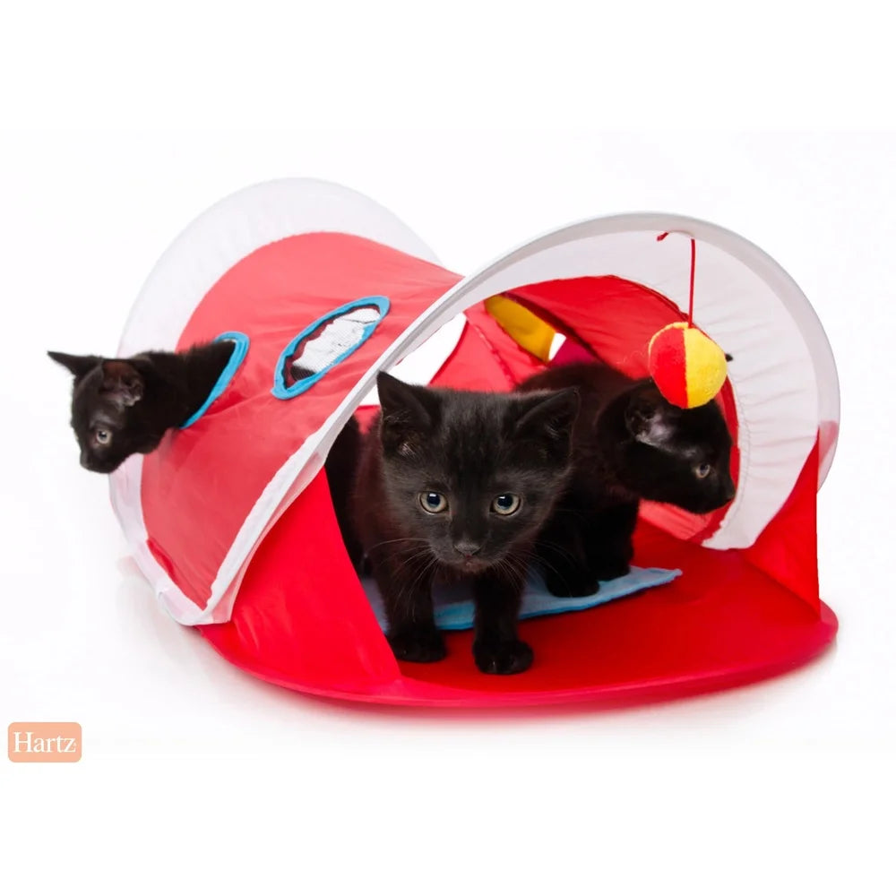 XMSJCN Interactive Cat Toy Pop Up Tent with Hanging Toys