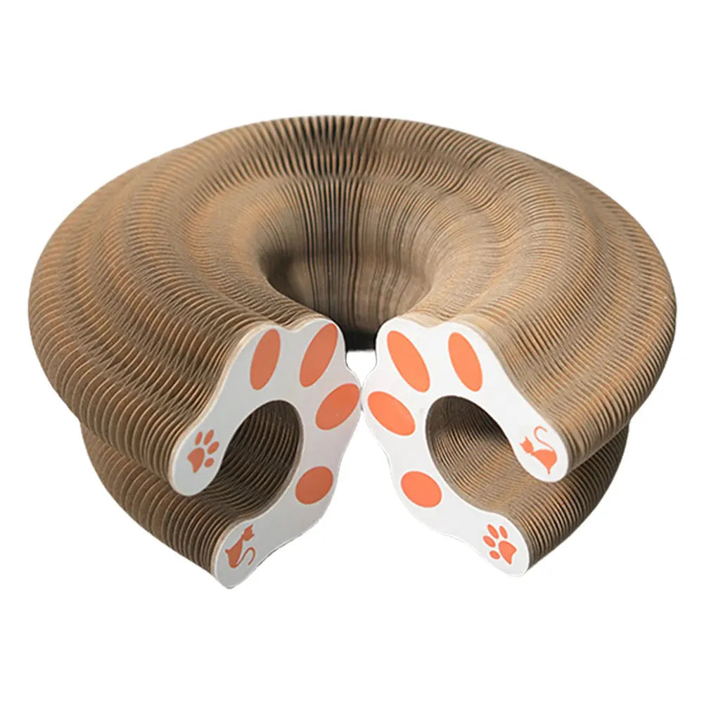 Magic Organ Foldable Round Cat Scratching Board Interactive Pet Toy