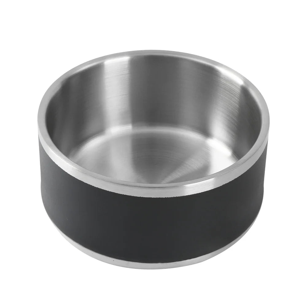 XMSJ Double Wall Stainless Steel Dog Bowl Non Skid Base