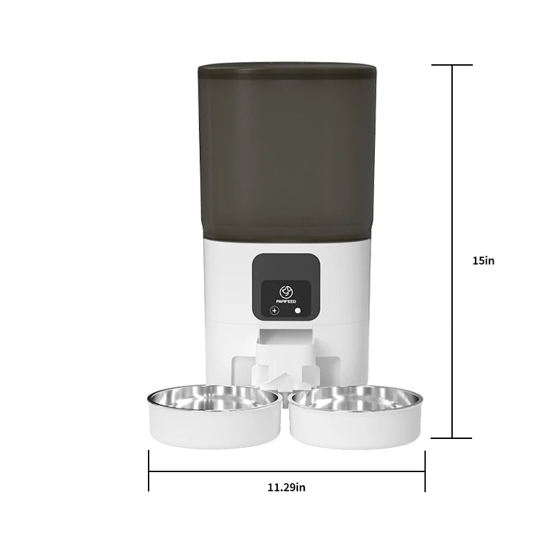 PAPIFEED Smart Automatic Pet Feeder Double Bowl Wifi Timer
