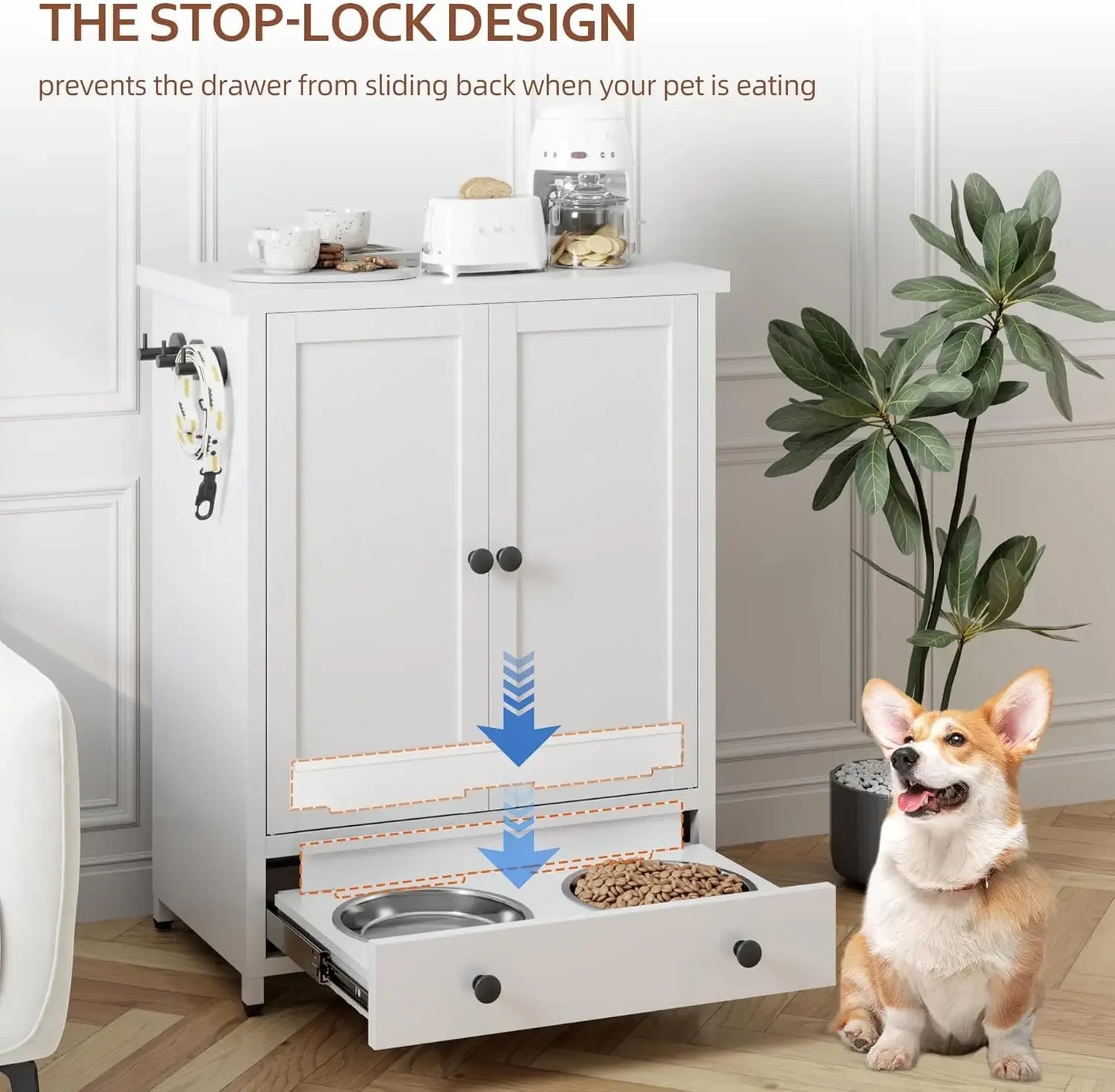 Hign-concerned Chemical Dog Feeding Station With Storage