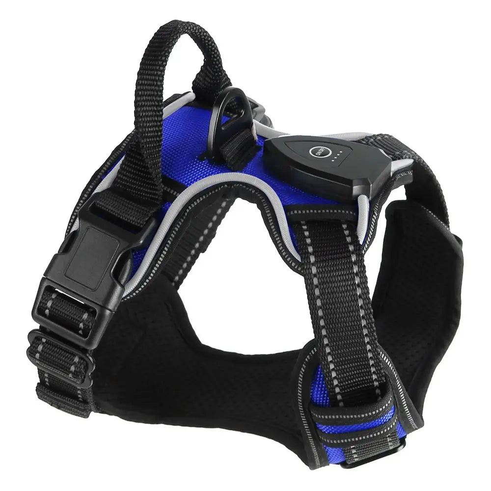 HunanHign-concerned LED Light Up Dog Harness With Handle