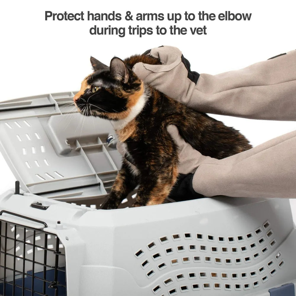 Multipurpose Pet Grooming Gloves For Vet Trips Waterproof