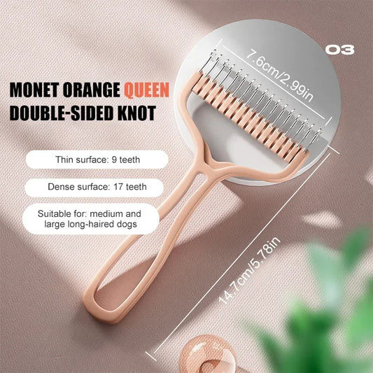 Double Sided Pet Comb for Cats and Dogs Grooming Shedding Hair Removal Tool