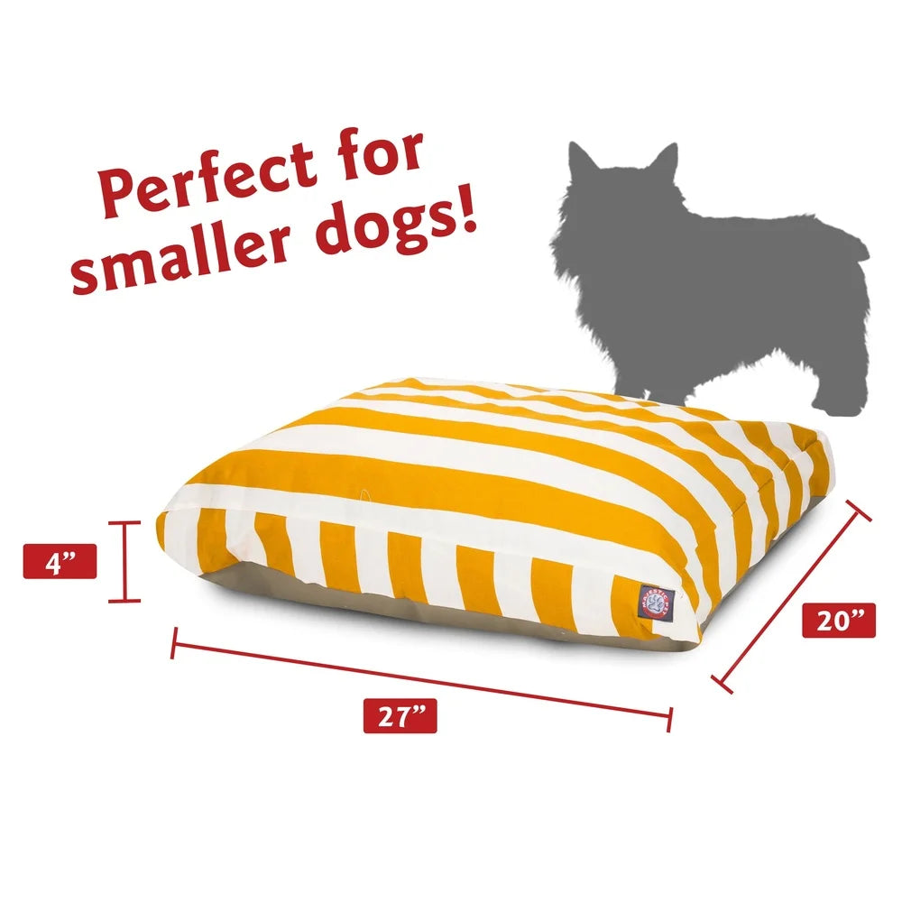 Removable Cover Rectangle Dog Bed Soft Plush Easy Clean Cozy Pet Crate Bed
