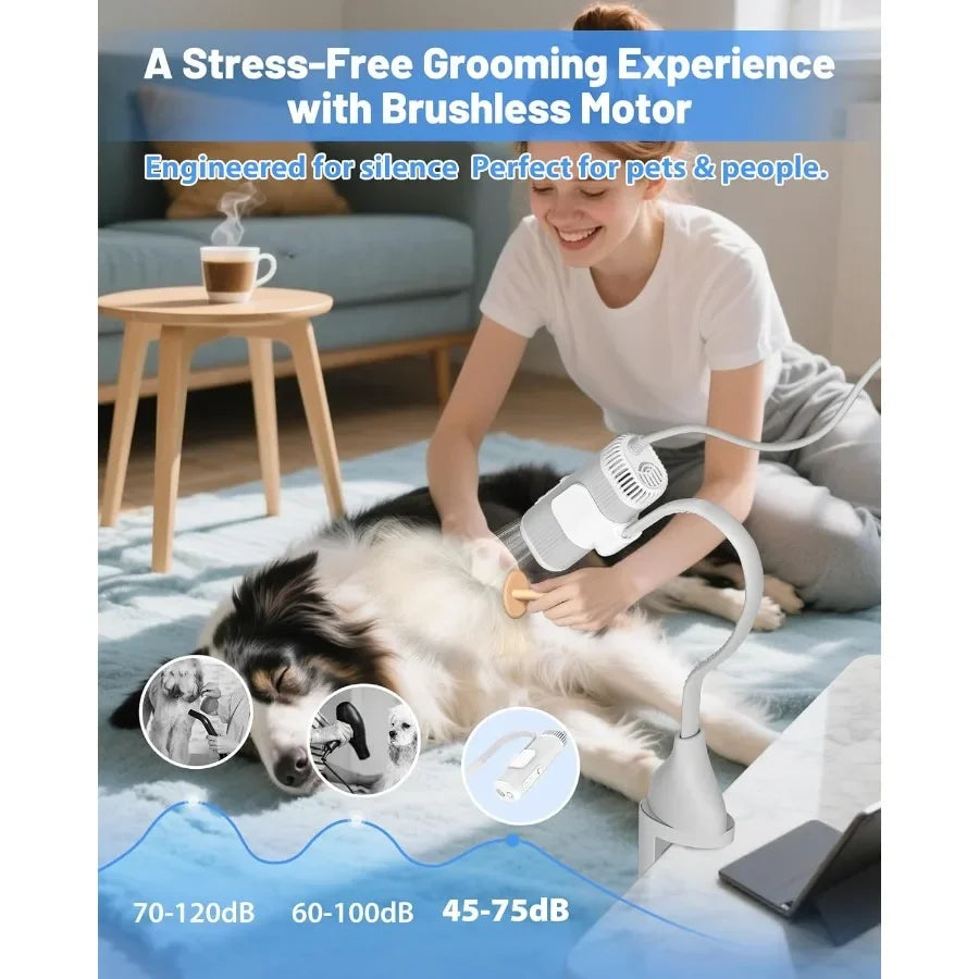 2In1 Hands Free Dog Hair Dryer With Table Clamp Pro