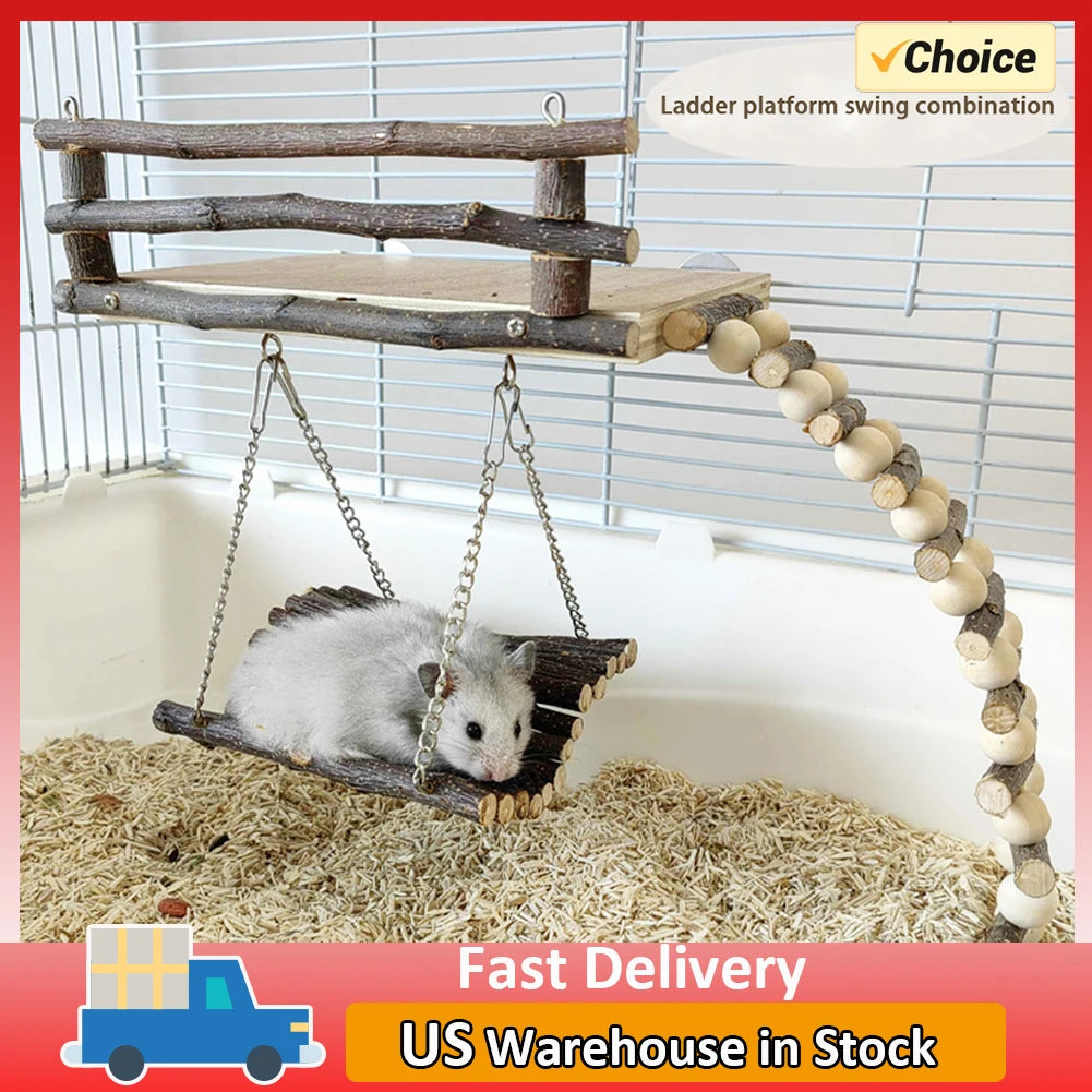 Hign Concerned Chemical Hamster Climbing Toys Natural Wood