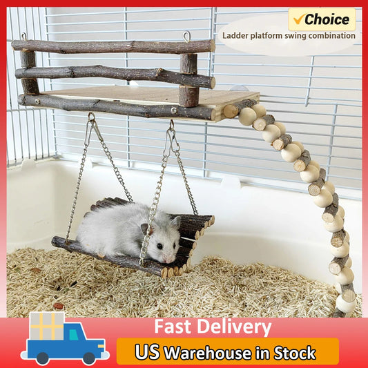 Hign Concerned Chemical Hamster Climbing Toys Natural Wood