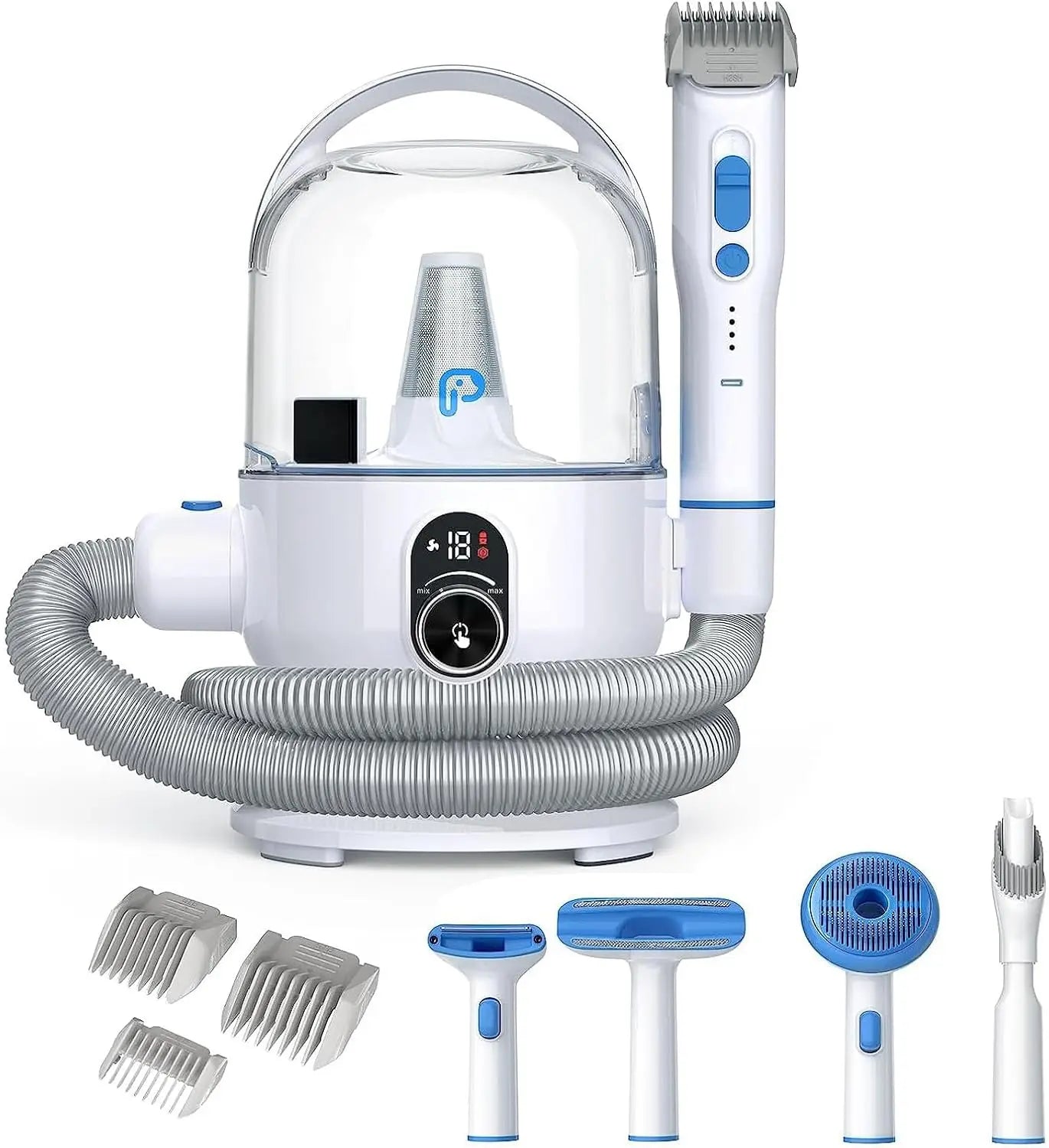 Pet Grooming Vacuum Kit 5-in-1 High Power Hair Remover for Dogs and Cats