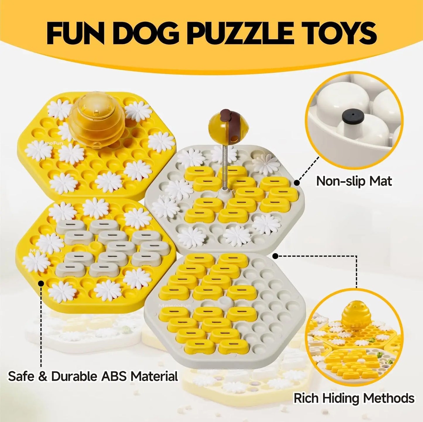 MewooFun Dog Puzzle Toy Set for IQ Training and Mental Enrichment Activities