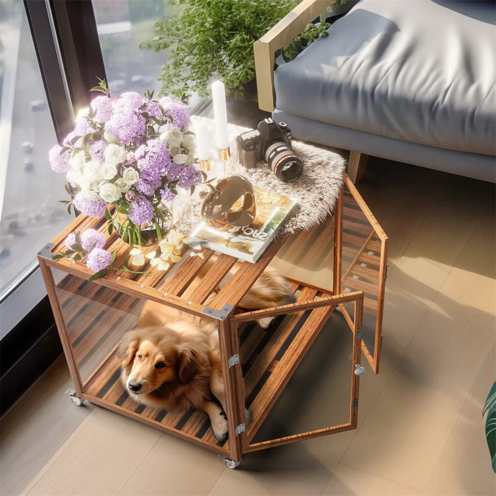 Hign Concerned Extra Spacious Dog Cage With Lockable Casters