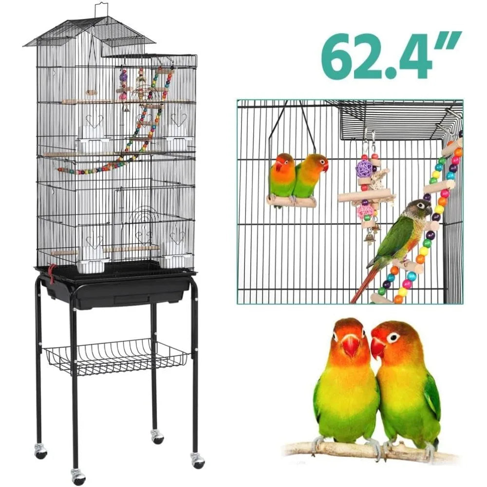 Yaheetech Bird Cage With Detachable Rolling Stand For Parrot