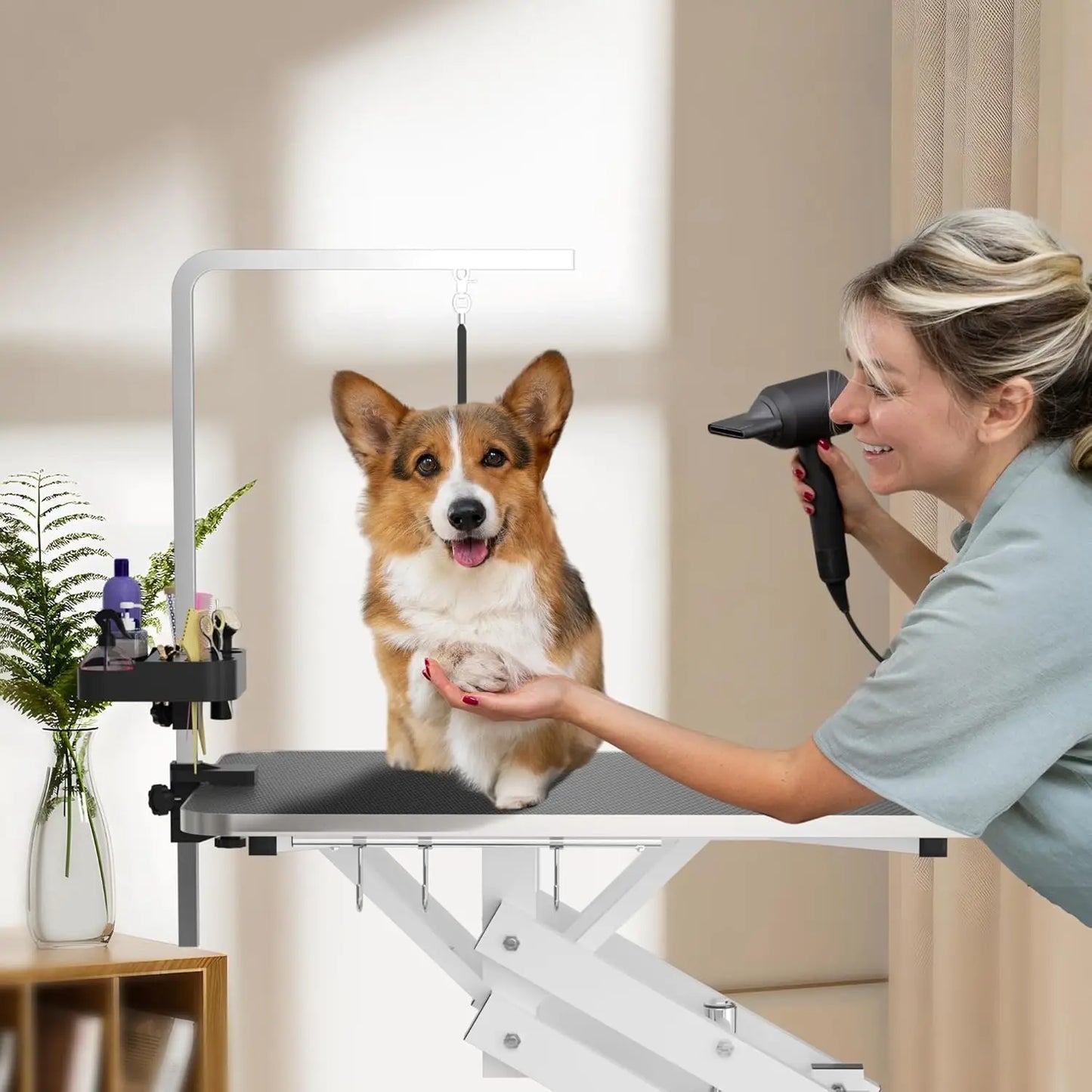 Hydraulic Pet Grooming Table with Anti-Static Top Heavy Duty Z-Lift Design
