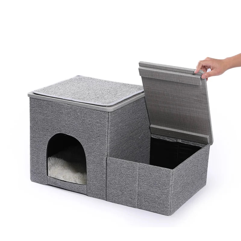 Multi-Level Cat Tree with Cozy Bed and Sisal Scratching Posts for Pets